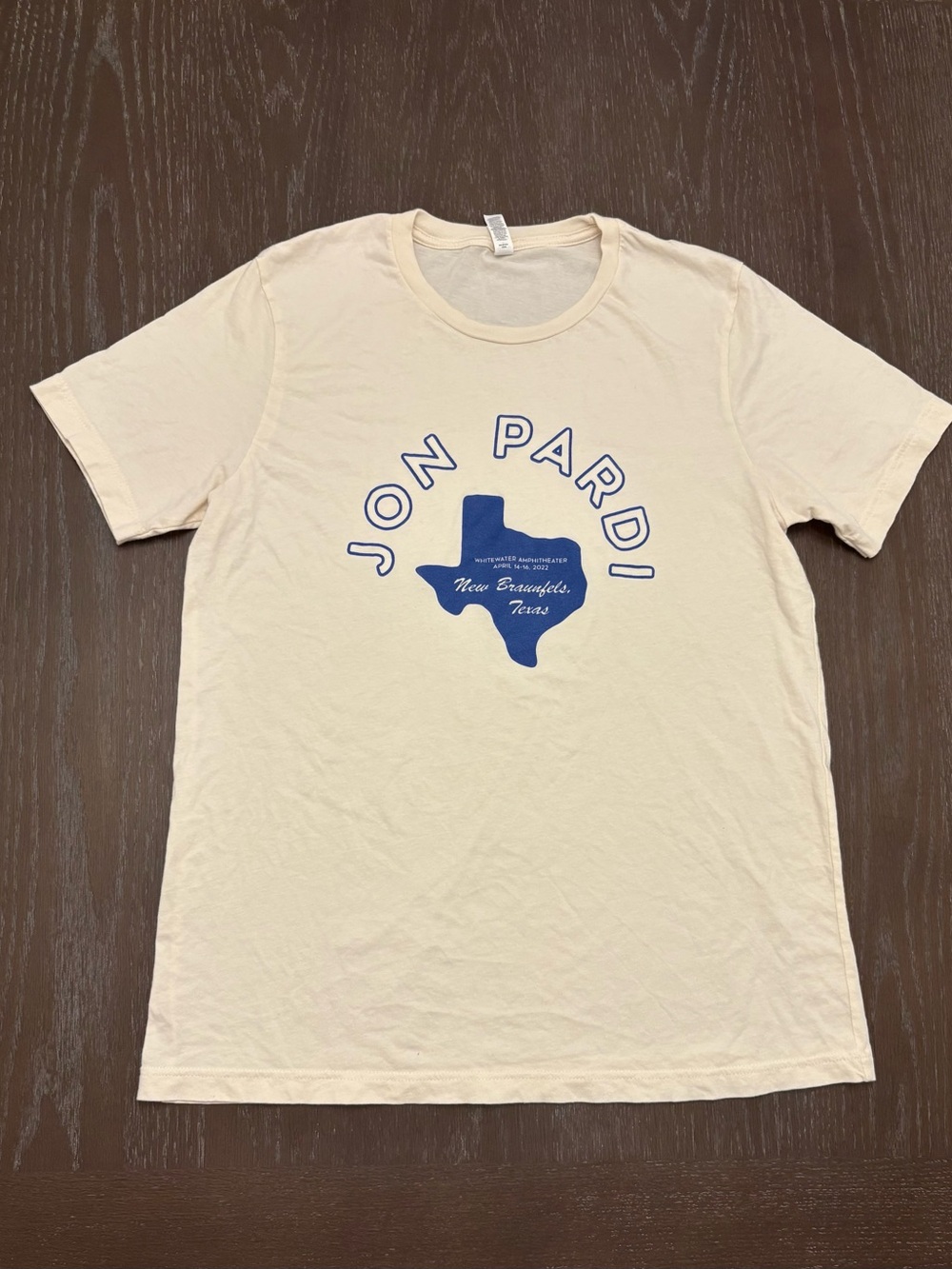 Jon Pardi Concert Tee Cream Short-Sleeve Tee with Blue Texas Graphic